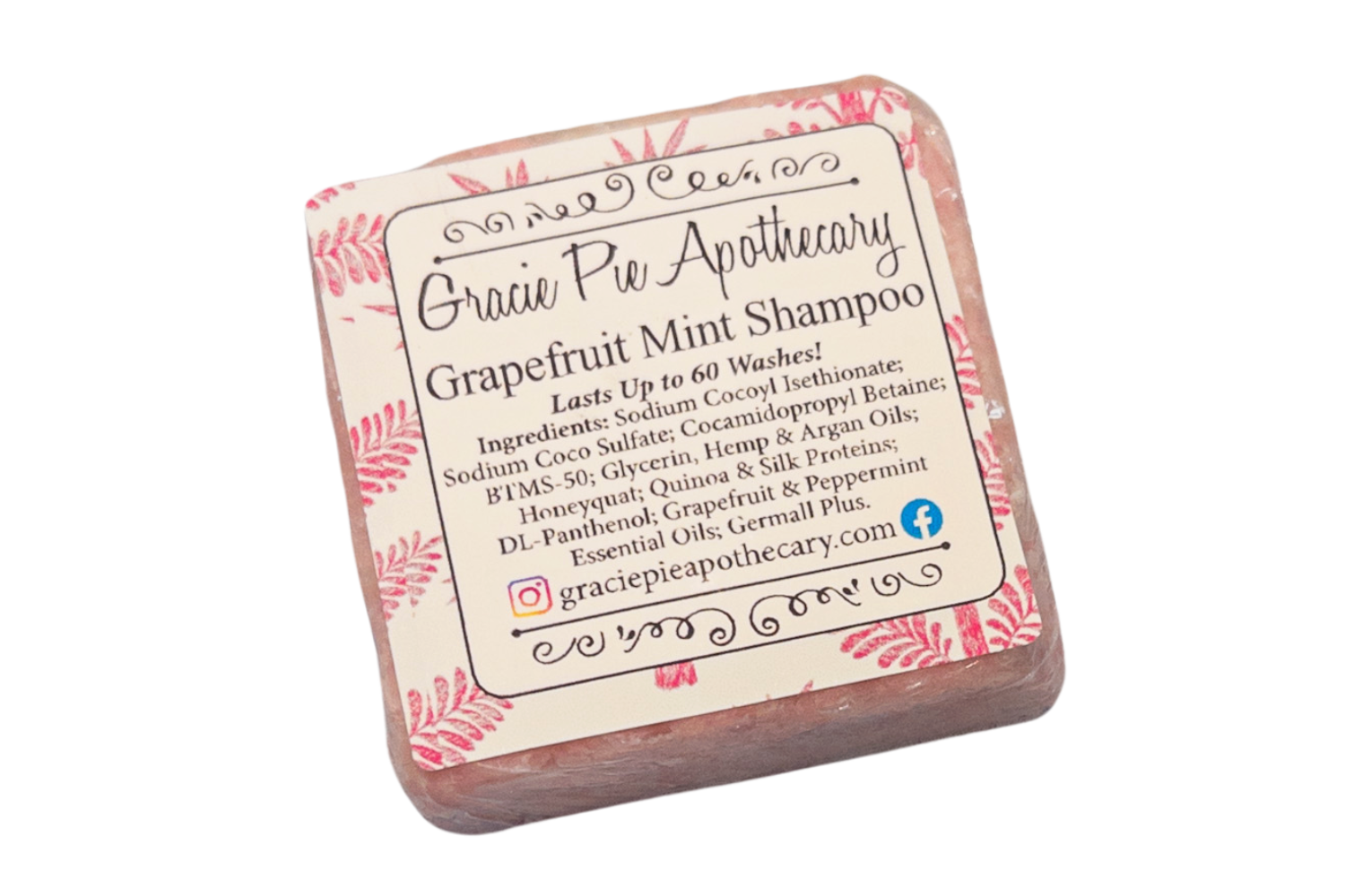 Hydrating Shampoo Bar in Grapefruit Mint