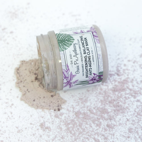 Brightening, Balancing Anti-Aging Clay Mask with Niacinamide and Brazilian Purple Clay